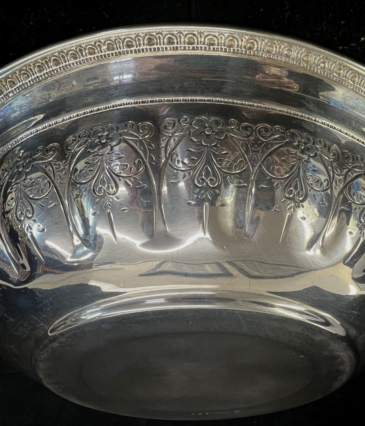 Antique  9" Sterling Bowl 307 Hallmark H Hasselbring Repousse Mono T 190g