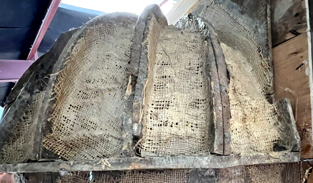 Antique American Federal Oak Corner Cabinet w/ Painted Interior 19C Farmhouse