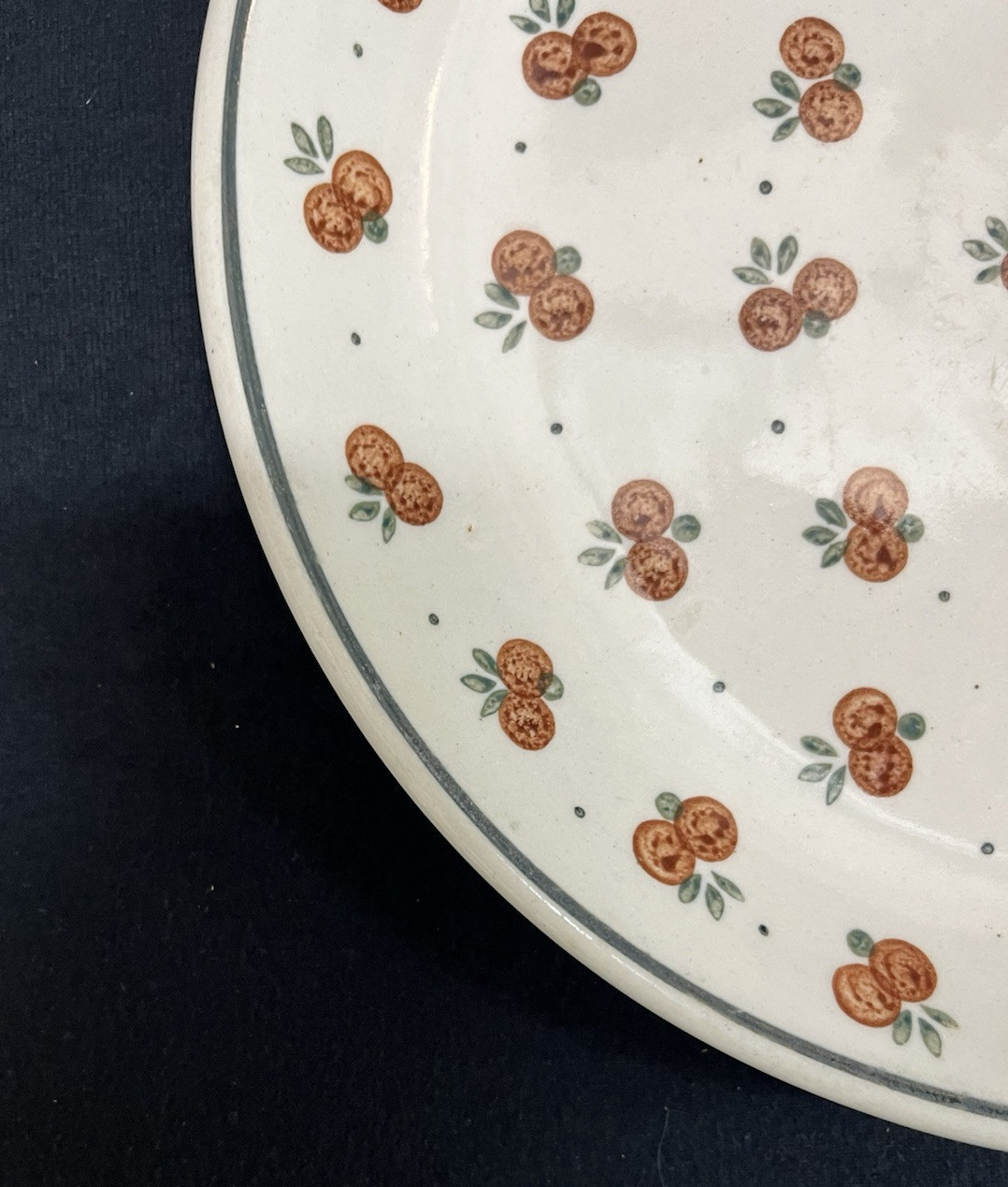 Boleslawiec Polish Pottery Dinner/Decorative Plate, Wild Cherry Pattern 10.75 in