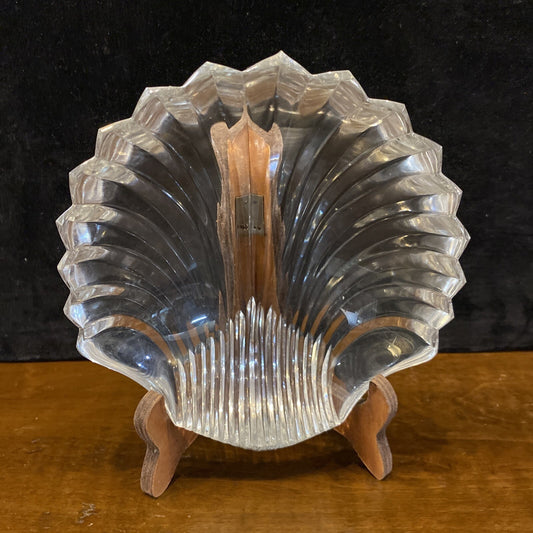 Bieder Glass Scallop Seashell Bowl Tidbit Nut Dish Tray