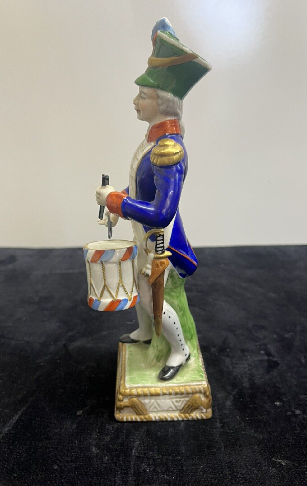1804 Capodimonte Porcelain French War Drummer 9" Tall