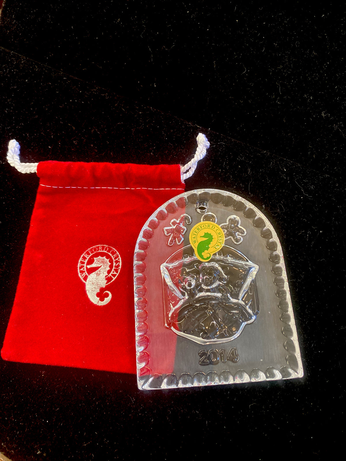 WATERFORD 2014 T'WAS THE NIGHT BEFORE CHRISTMAS Crystal Ornament w/original bag