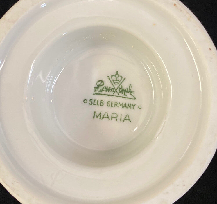 Rosenthal Classic Rose Maria White 6 1/4" Sugar Bowl & Creamer