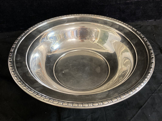 390g Watson Sterling Bowl 10 3/4" dia x H 2.5" Antique 1920's Art Deco