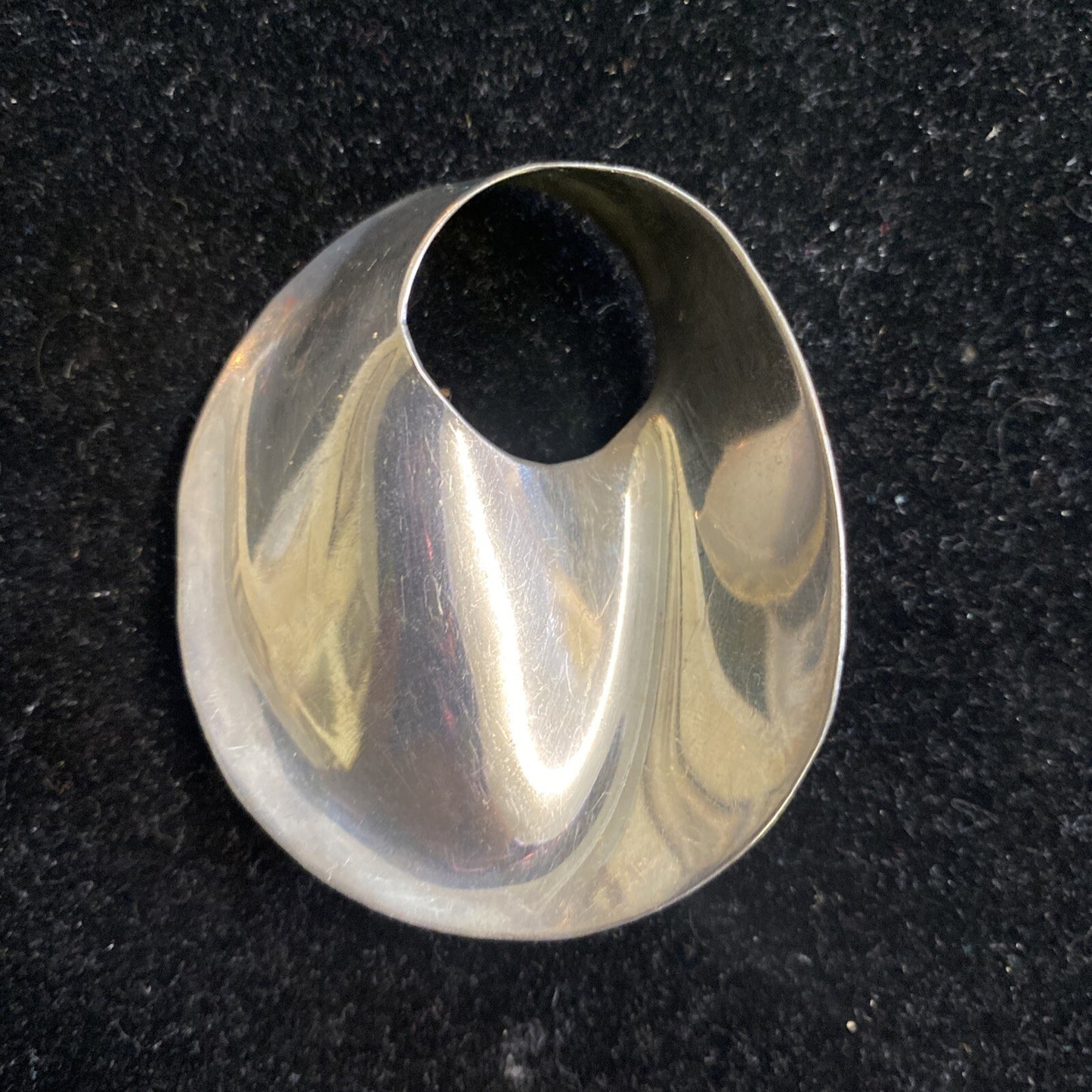 Midcentury Modern Sterling Silver 925 Brooch Pin Pendant 2 1/4" Mexico 15.7g