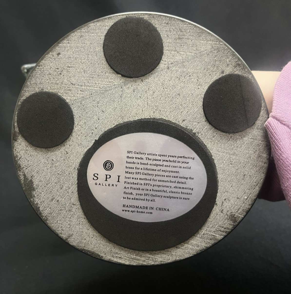 SPI Home Gallery Bronze Pelican Eating Fish Sculpture w/ Marble Base 15" PB2