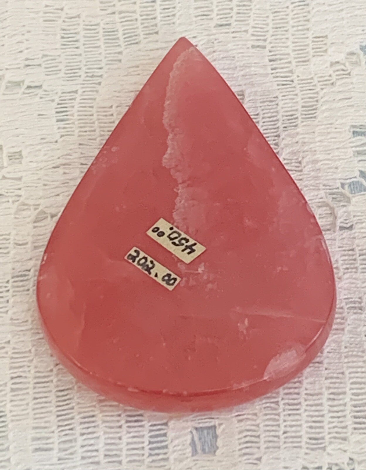 Natural Argentina Rhodochrosite Tear Drop Shape Loose Gemstone 202 Carats