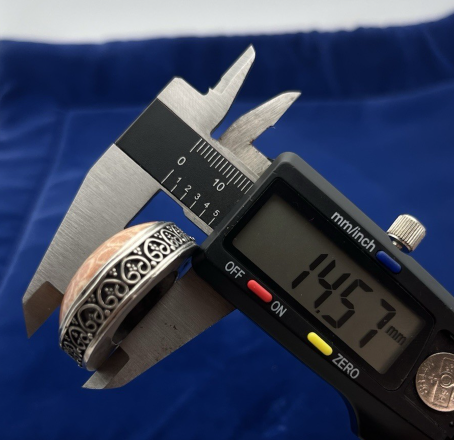 Sterling Silver Fossilized Bali Coral Pendant 30.2g