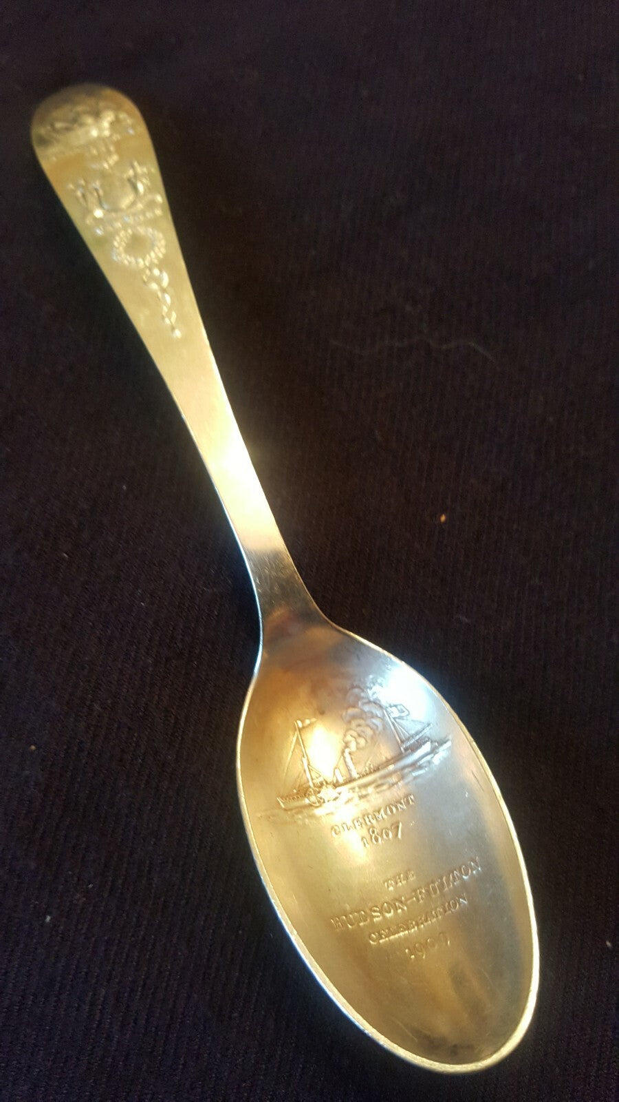 Tiffany & Co, NYC Sterling Silver Souvenir Spoon Hudson-Fulton Celebration 1909
