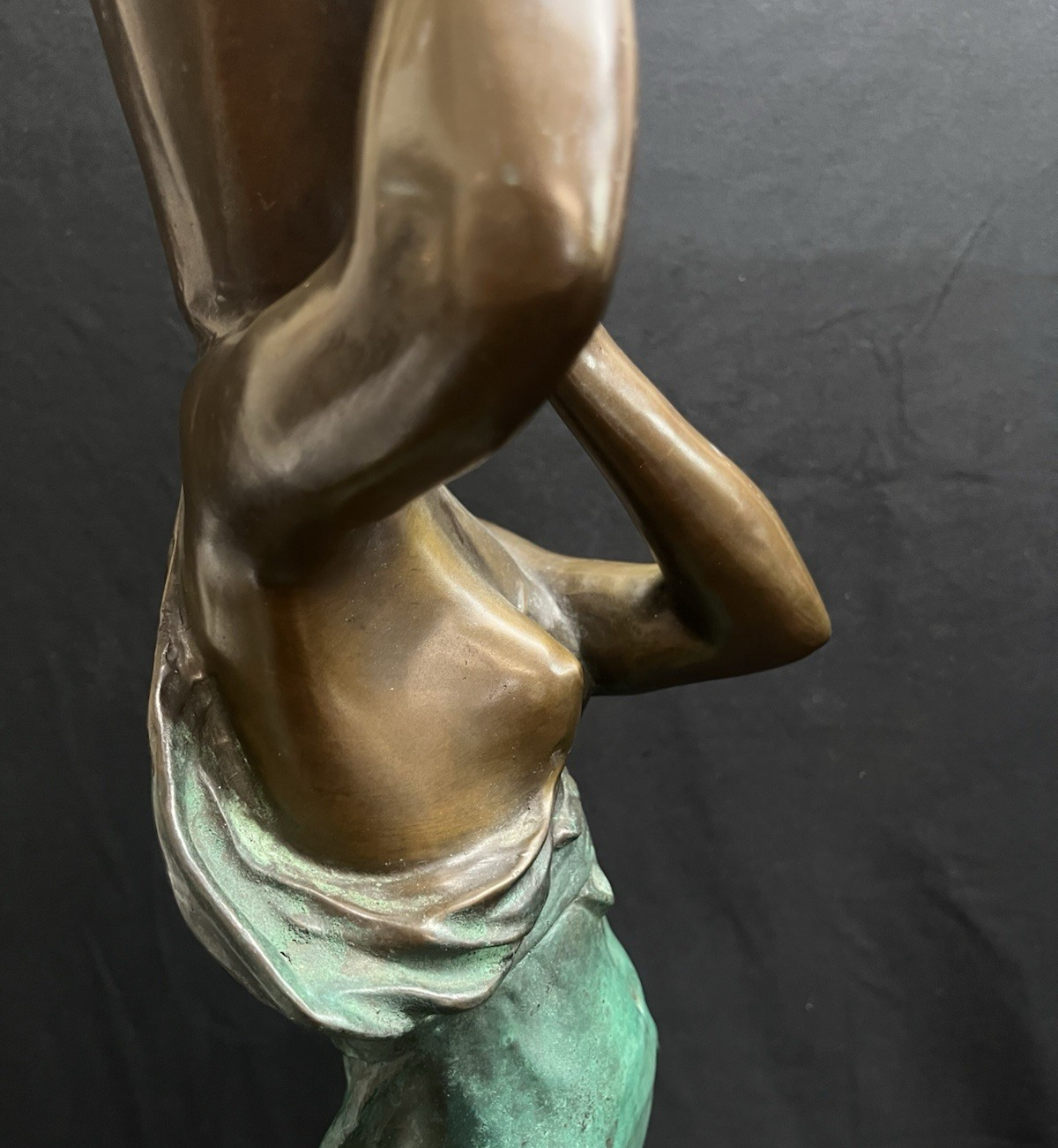 PB1 Auguste Moreau Large Bronze "Woman with Vessel" Statue w/ Marble Base 36"