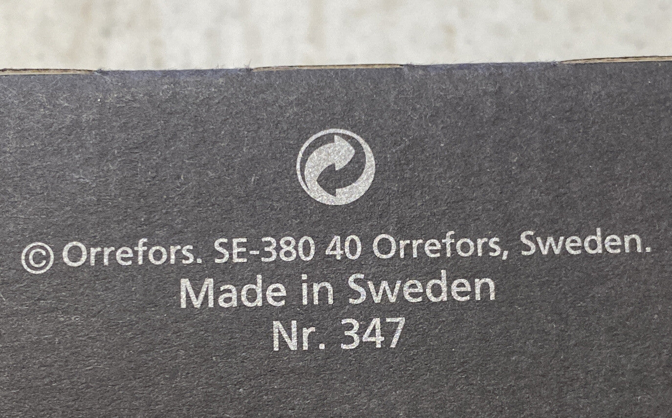 Orrefors Nobel Water Goblet Beer Wine Glass Gunnar Cyrén NIB