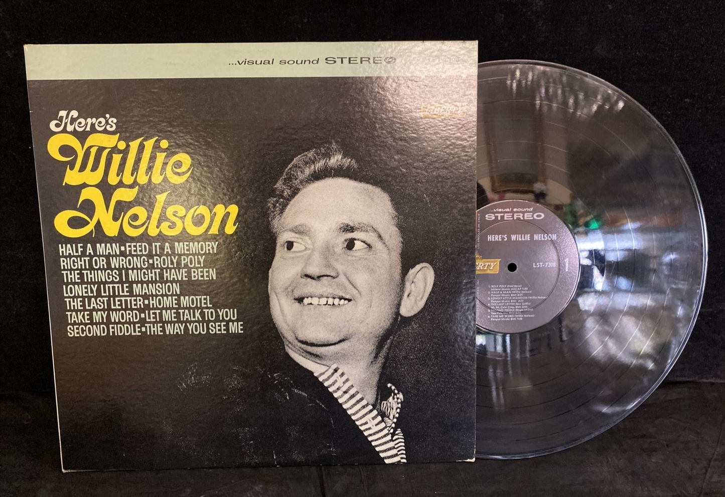 First Pressing Willie Nelson "Here's Willie Nelson" 1963 Stereo Liberty LST-7308