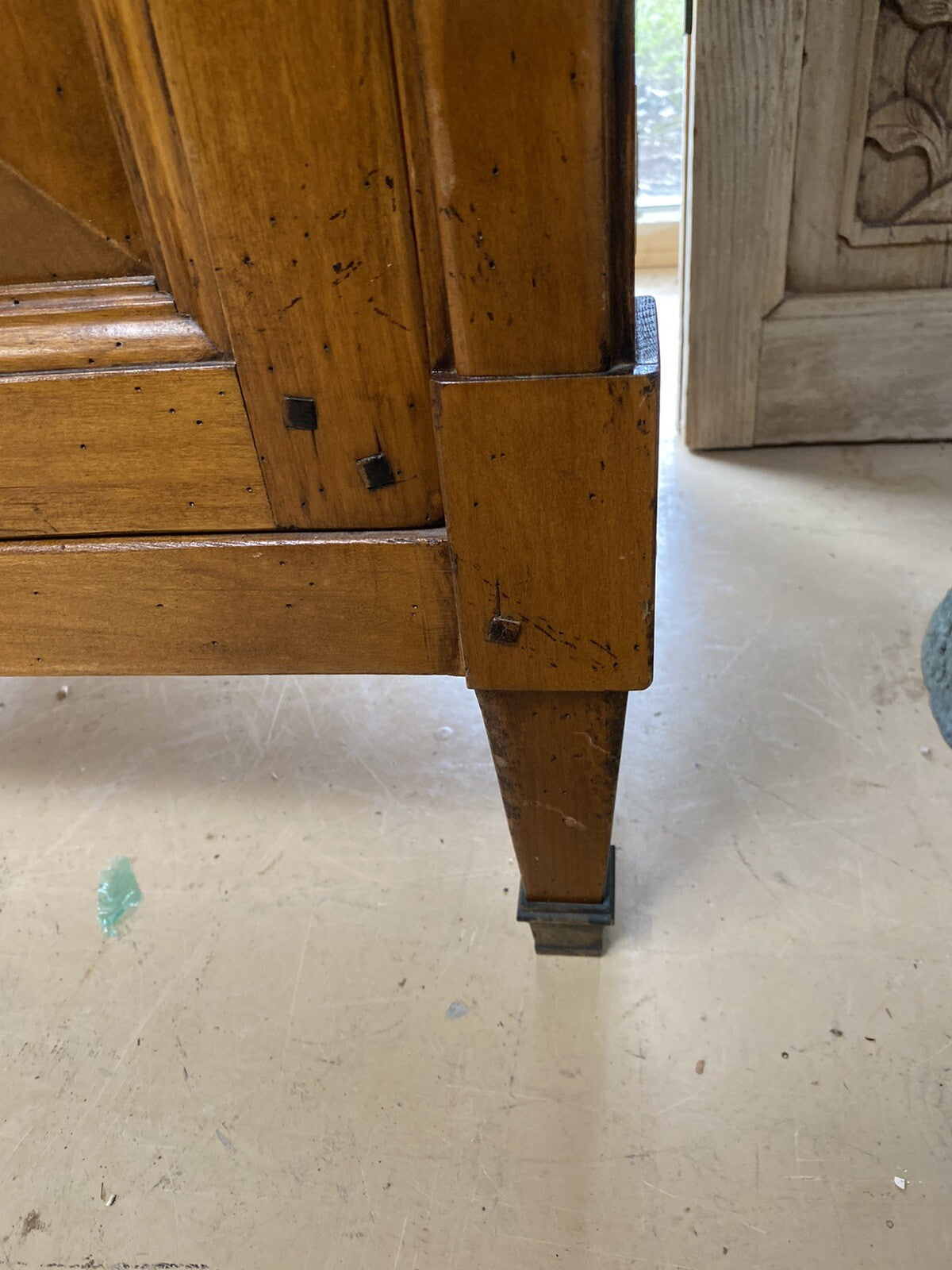 FRENCH LOUIS XVI STYLE SOLID FRUITWOOD SIDEBOARD BUFFET SERVER 76" x 21"