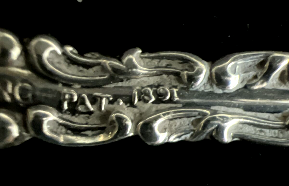 Louis XV  Sterling Grapefruit Spoon by Whiting Mfg  "Utica  Feb. 27 '92 Mono M"