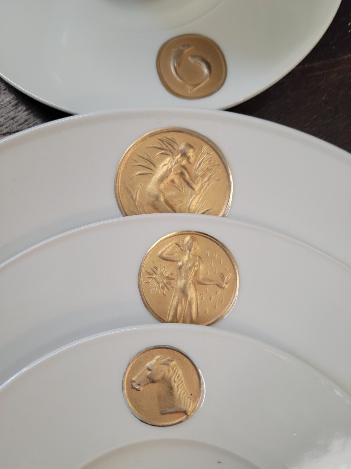 Royal Berlin Arcadia Gold 2  place settings & platter Medallion Germany