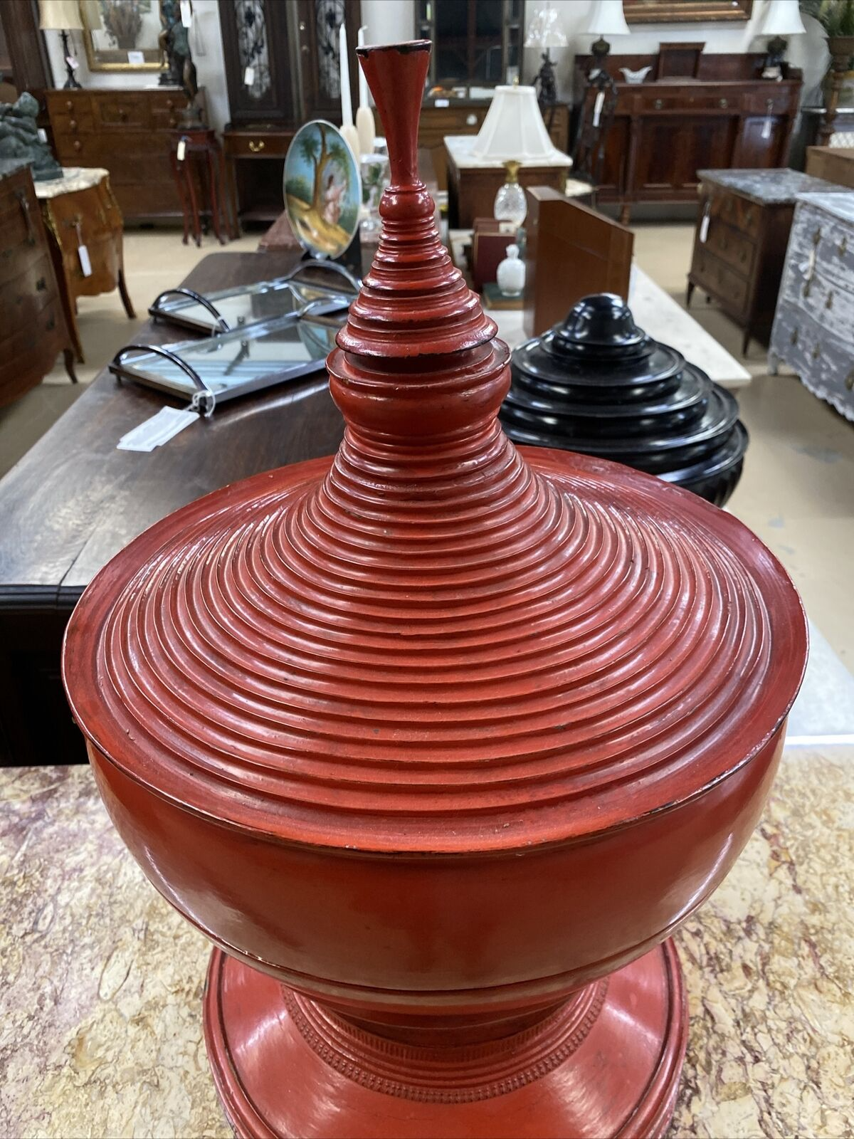 Shan State Red Burmese Offering Jar (hsun ok) c.1925