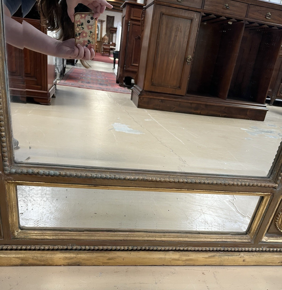 81" X 46" PAIR OF PALATIAL LOUIS XVI STYLE GILT GOLD PARCLOSE PIER WALL MIRRORS