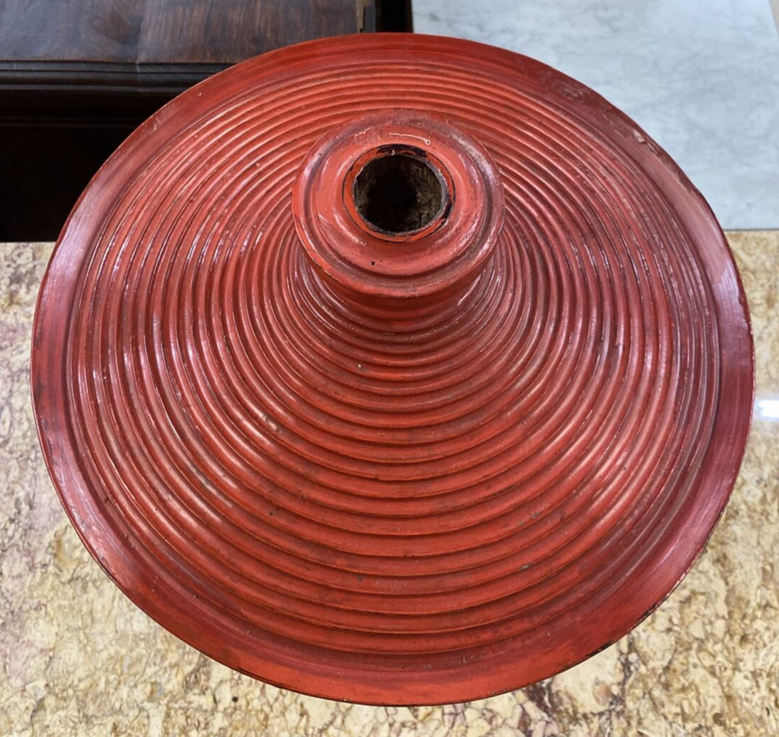 Shan State Red Burmese Offering Jar (hsun ok) c.1925