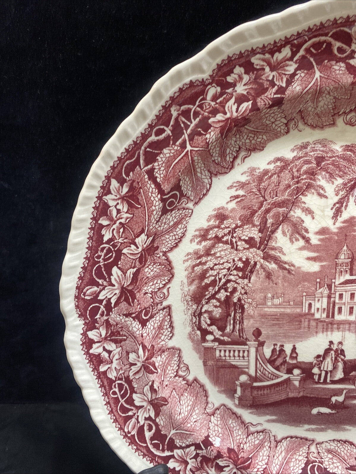 Mason's Vista Pink Round 14" Chop Plate Serving Platter