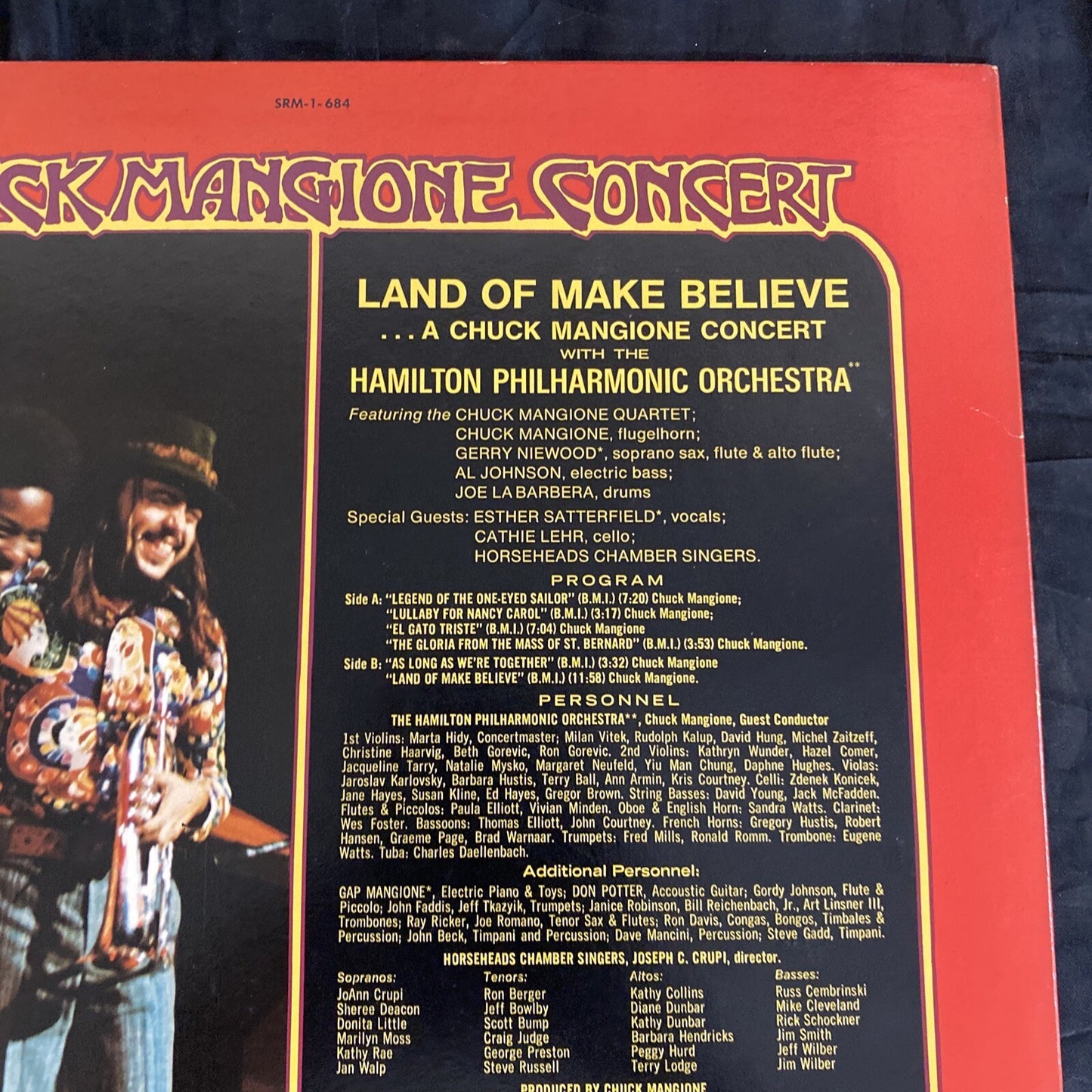 Chuck Mangione Live Concert Land of Make Believe Concert Jazz Vinyl LP NM 1973