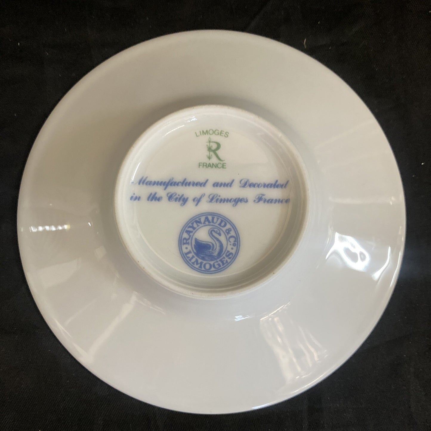 Raynaud Ceralene Crinoline Black Cup & Saucer Set Limoges France 1990 BH235F