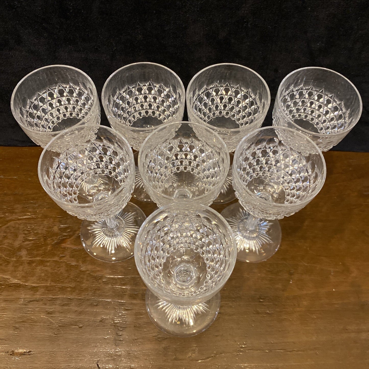 1875 Dorflinger Hob Diamond 4 Wine Glass 4.75" same as White House
