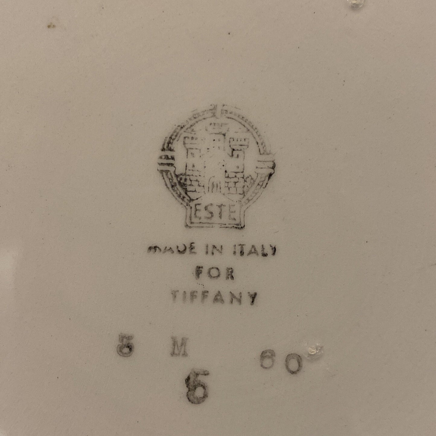 Tiffany & Co Este Ceremiche Black Bamboo Erbe Palustri 8 3/4" Salad Plate