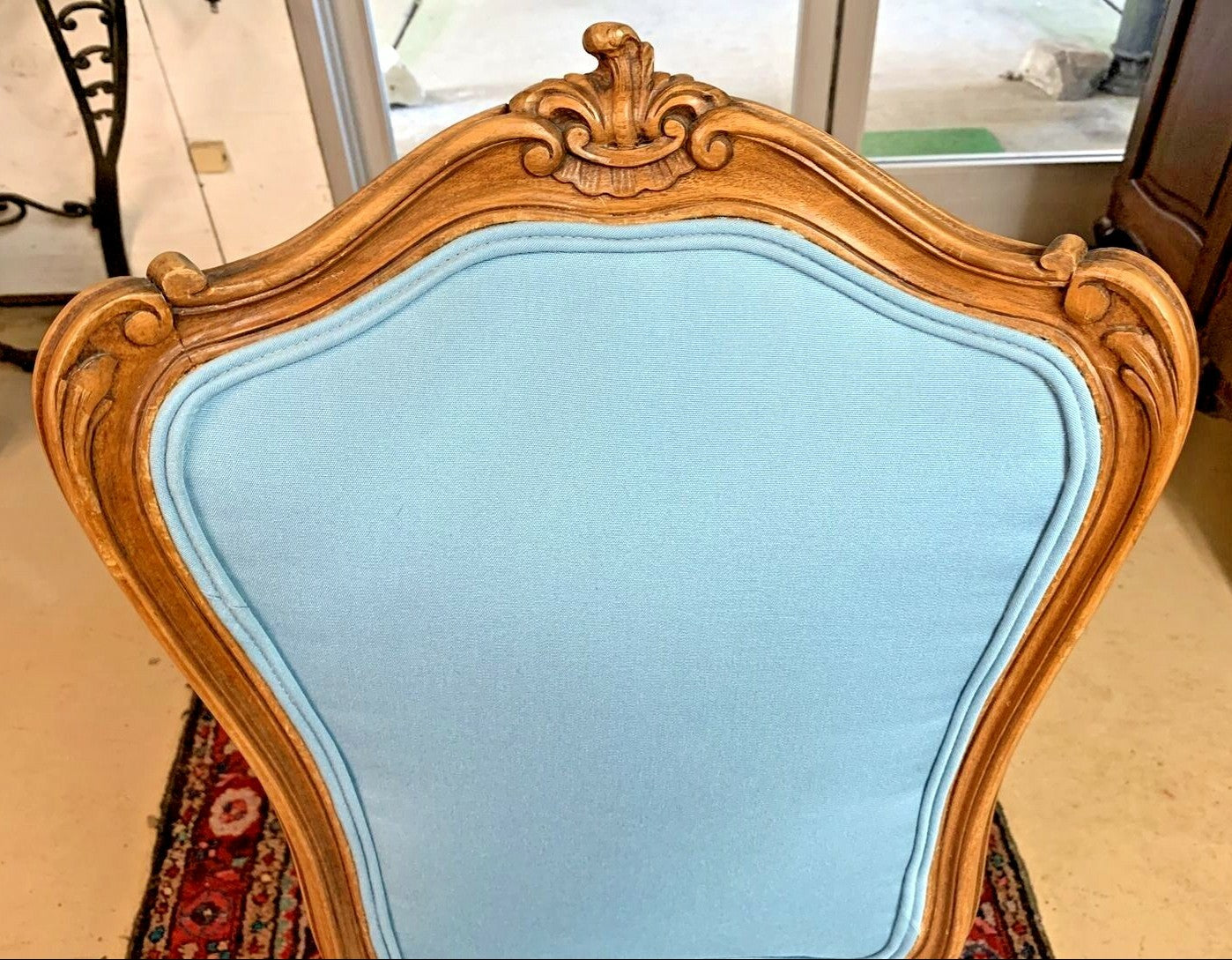 Set of 6 Louis XV style French Walnut Carved Side Chairs