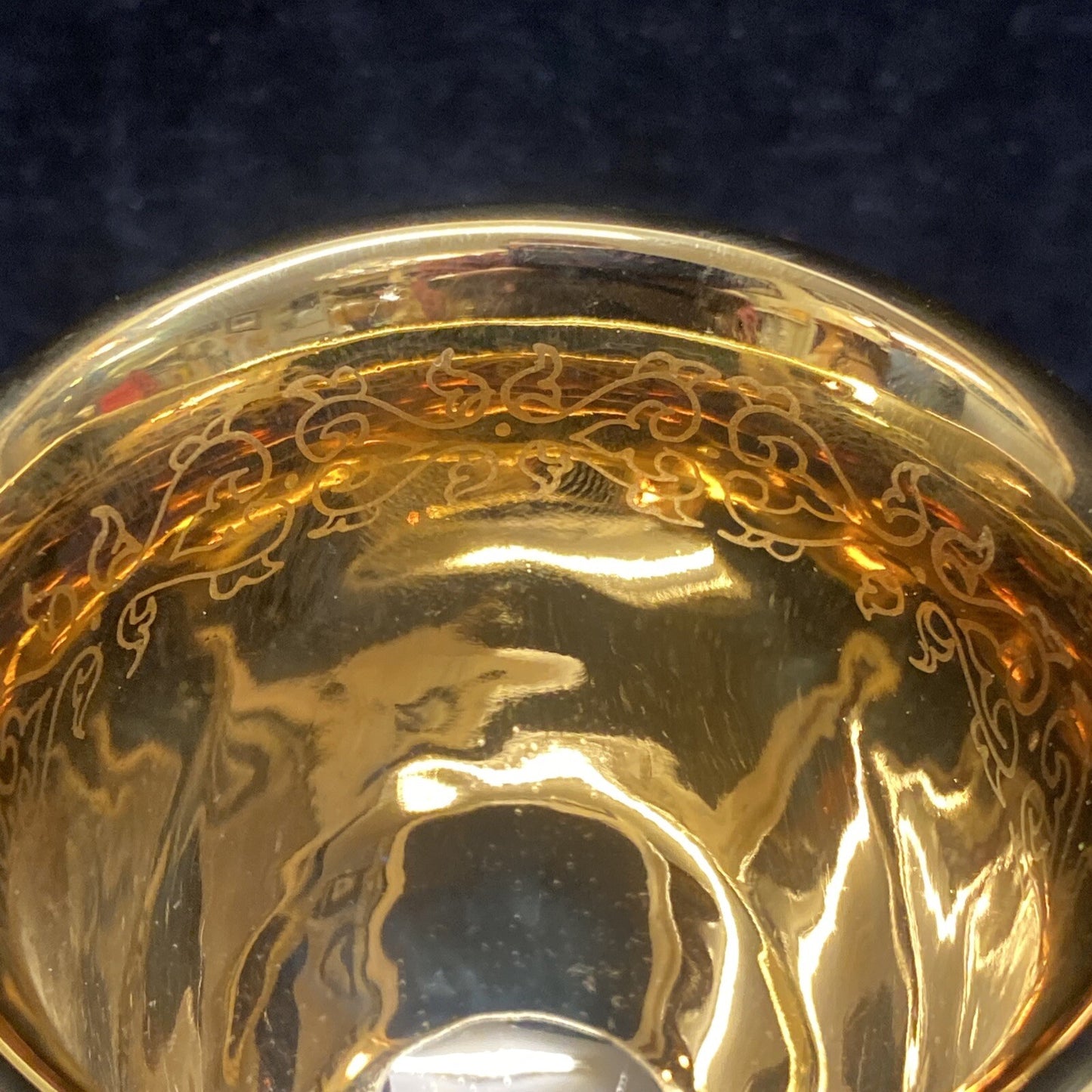 Faberge Kiddush Cup By Zvezdin’s Workshop Hand Painted Gold RARE $300