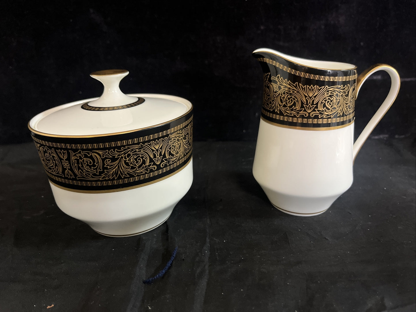Mikasa Mount Holyoke Bone-China Creamer & Sugar Bowl Set