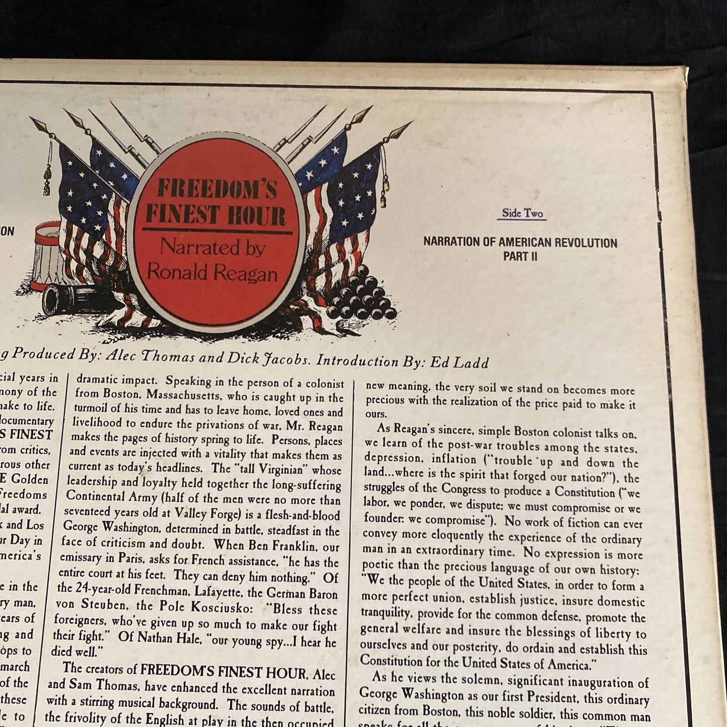 RARE PROMO FREEDOM'S FINEST HOUR NARRATED RONALD REAGAN MCA 37122