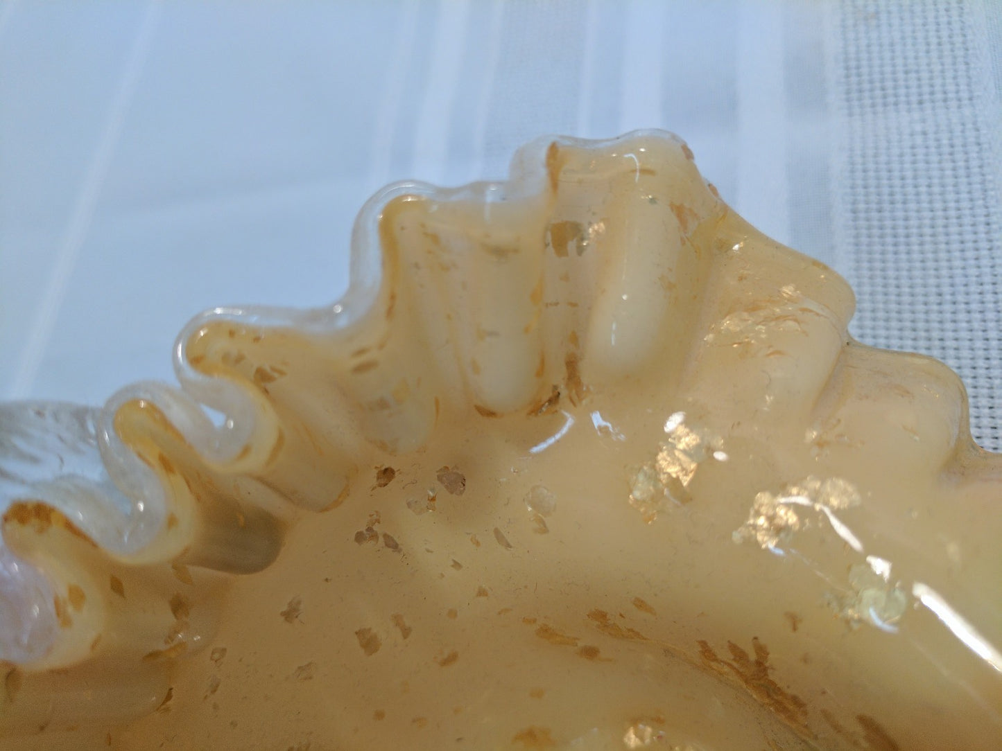 VICTORIAN ENGLISH STURBRIDGE Gold CASED GLASS BASKET W/ THORN HANDLE