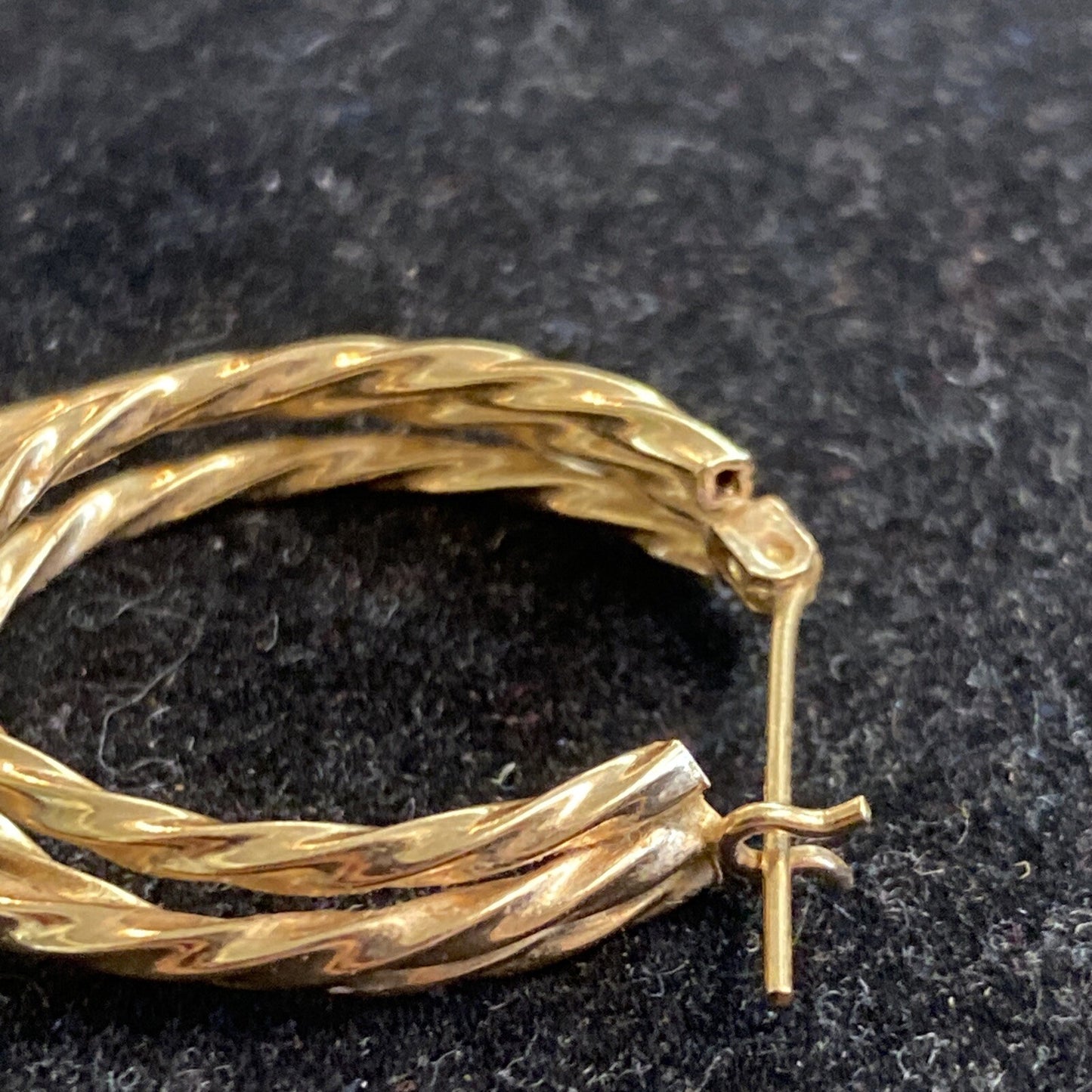 3.1g 14K Yellow Gold Double Hoop Earrings