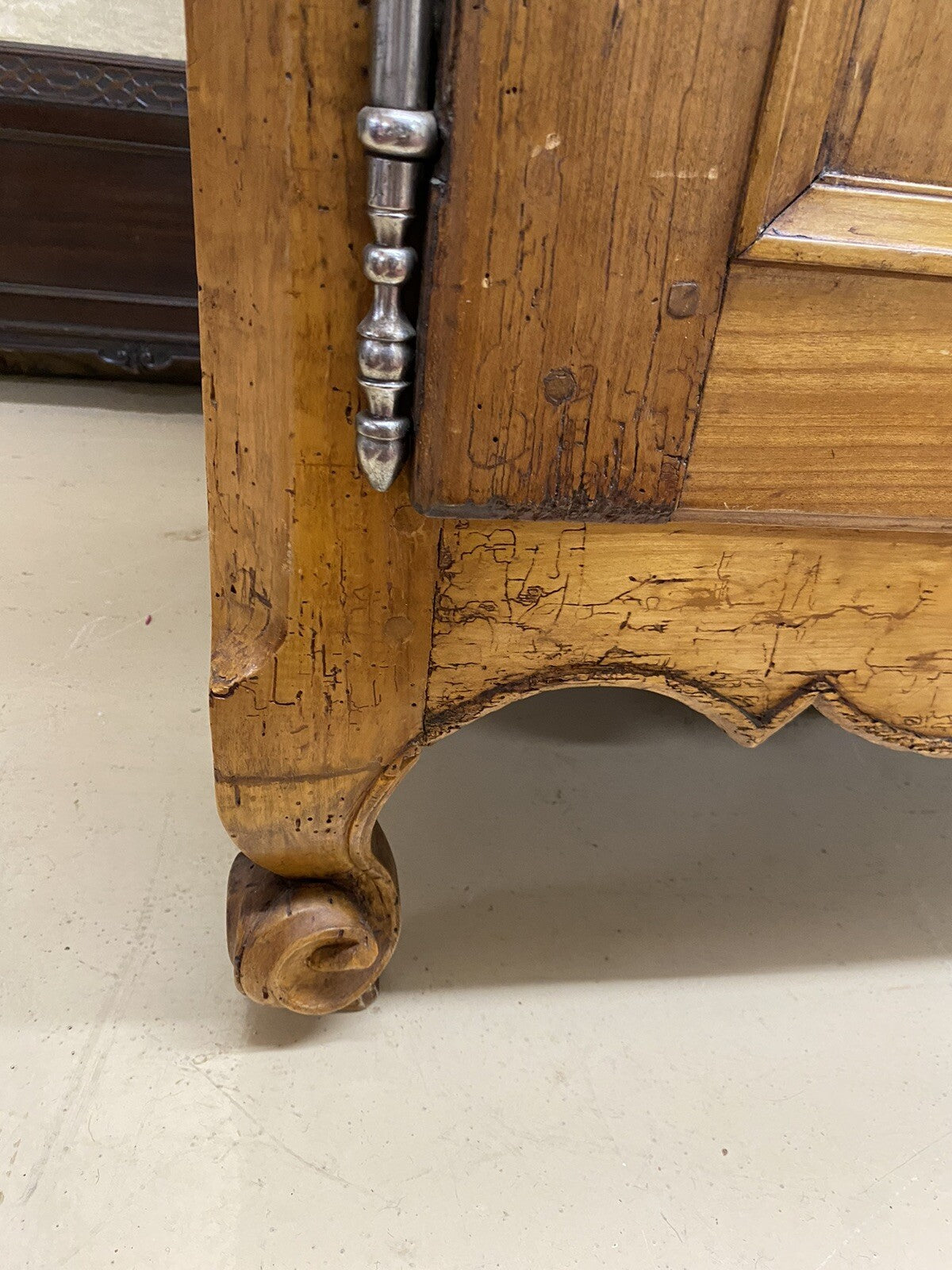 Antique 19th Century French Louis XV Cherry Buffet Chest Sideboard