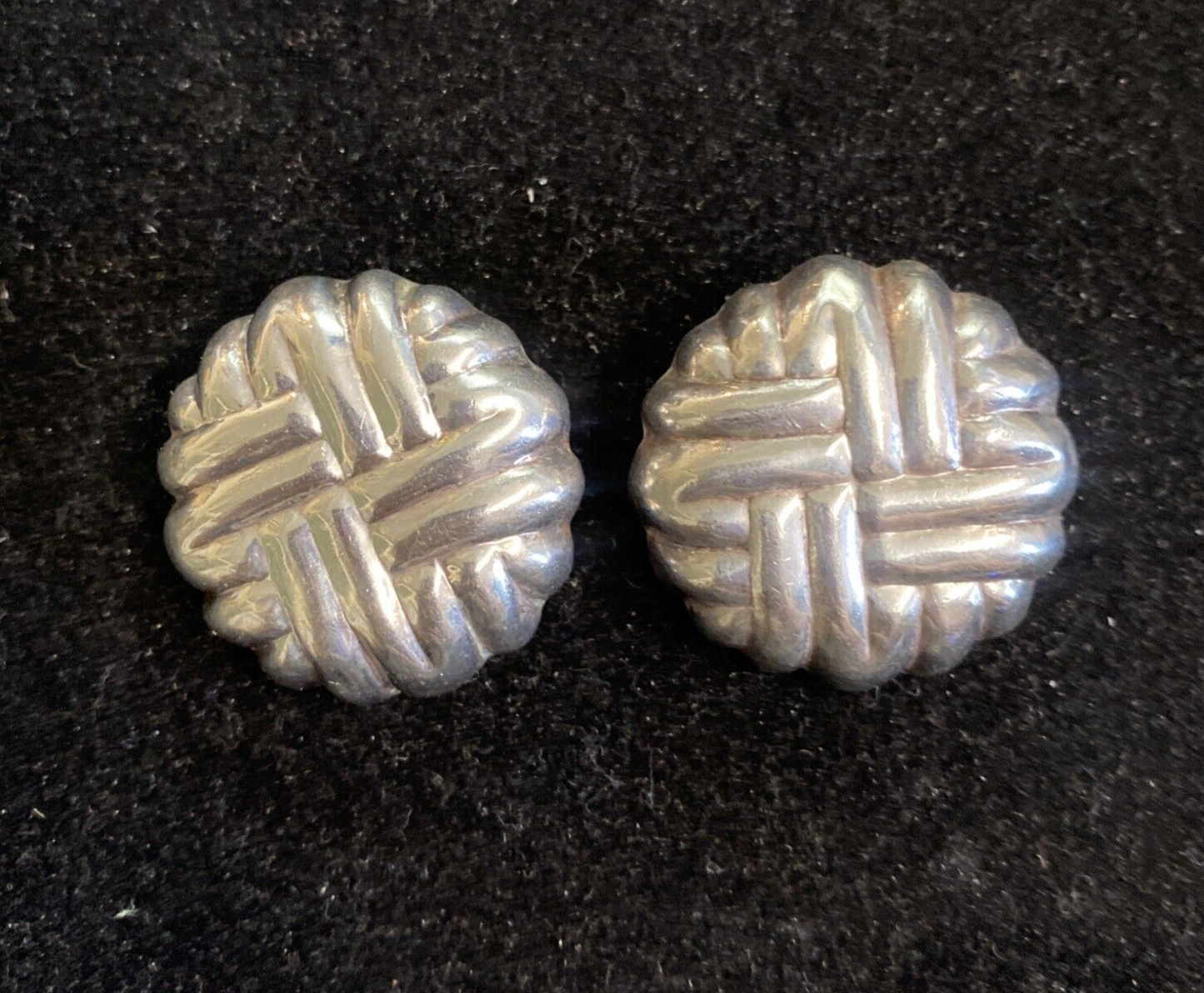 Pair of Sterling Silver 925 Clip On Earrings 16.4g