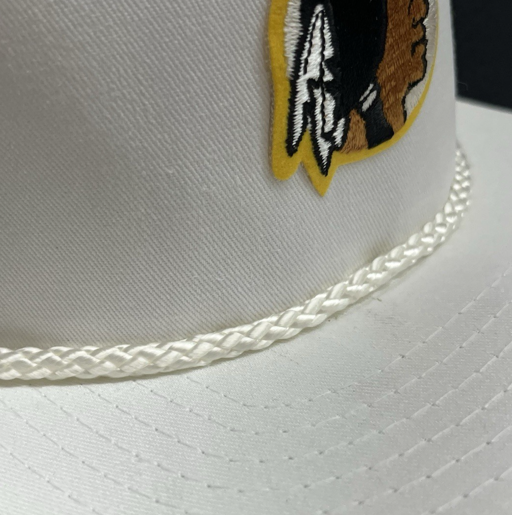 Vintage 100% Cotton NFL Washington Redskins Mascot Profile Snapback Canvas Hat