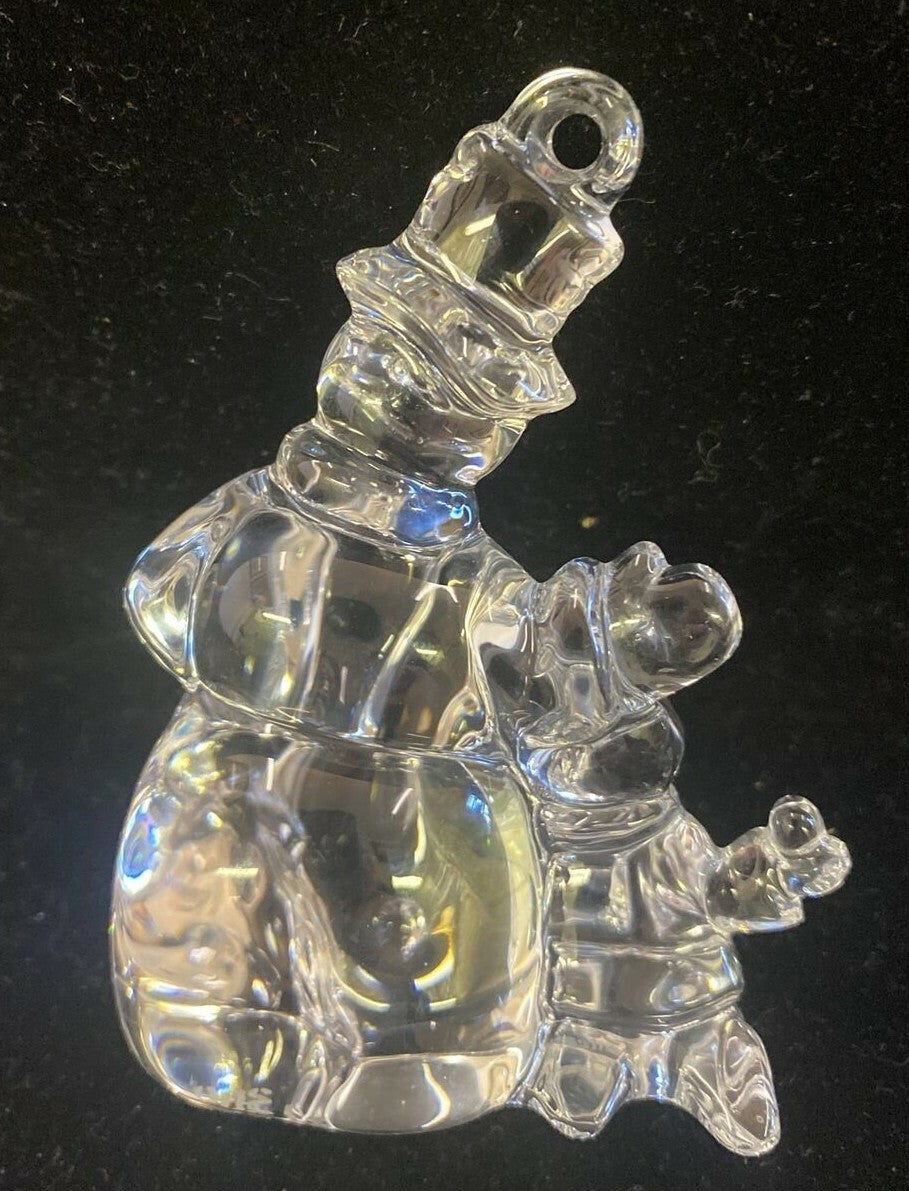 Waterford Crystal 2007 Christmas Wonders  JOLLY SNOWMAN ~ Ornament 142739