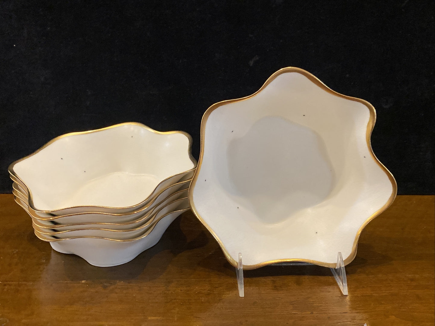 Dan Levy 1992 White & 22K Gold Handmade  Dinner Set of 24 Today $4700 Spot BH243