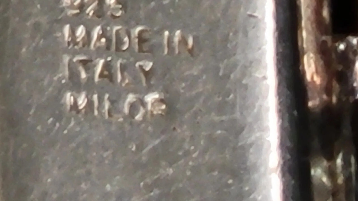 Vintage fine Italian sterling silver elegant link bracelet, Milor Italy, unique