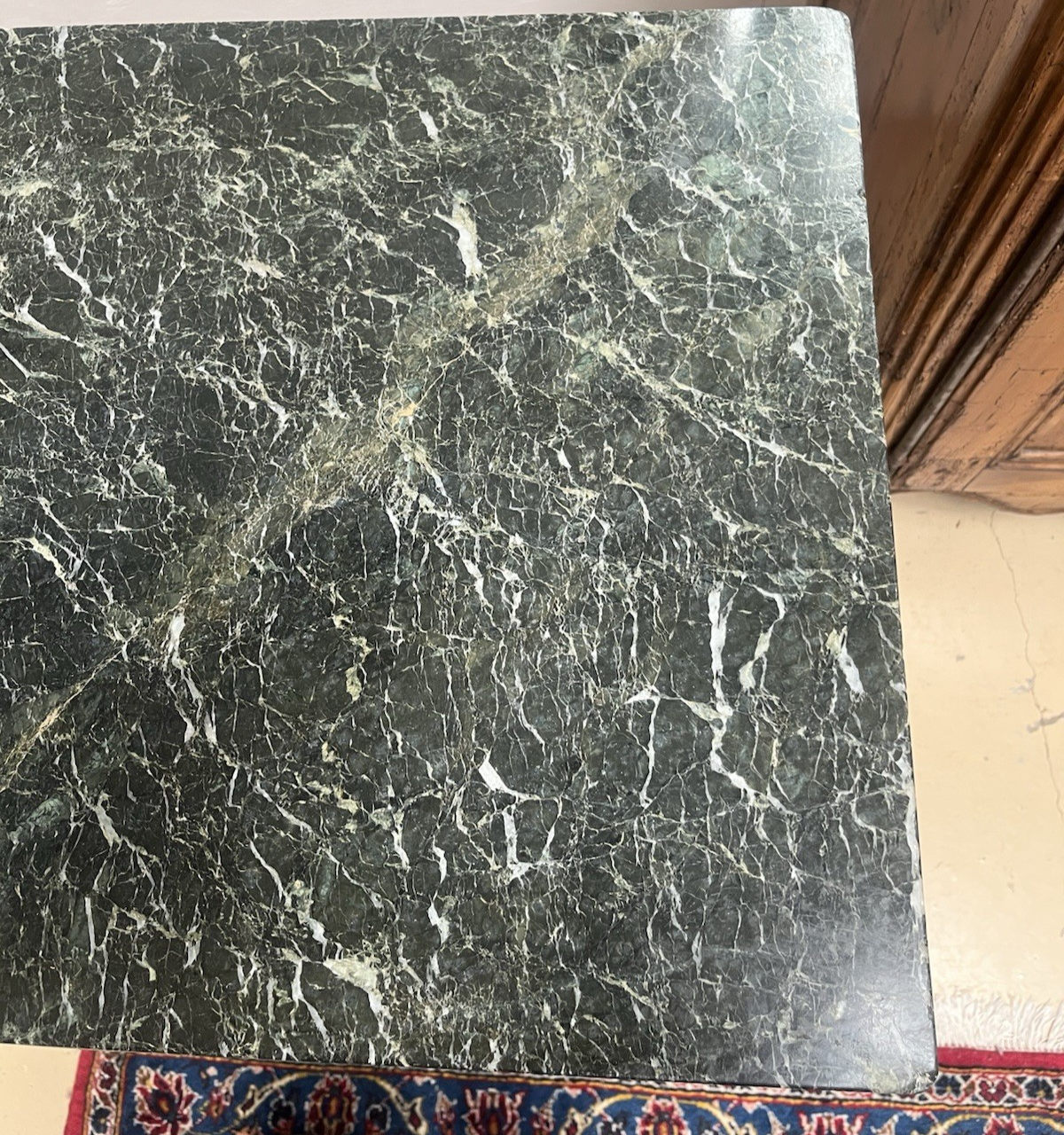 FRENCH LOUIS XVI STYLE MARBLE-TOP MAHOGANY COMMODE CHEST OF DRAWERS 36"Hx 39"W