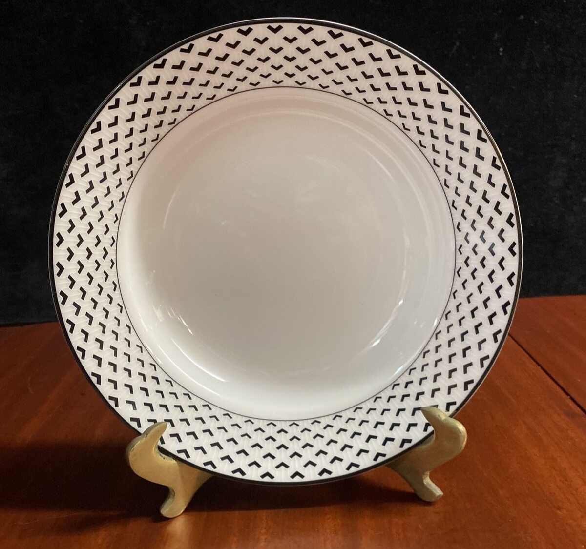 8 pcs Tiffany & Co. Gotham  Black & White Dinner Plate  Coffee Tea Cup