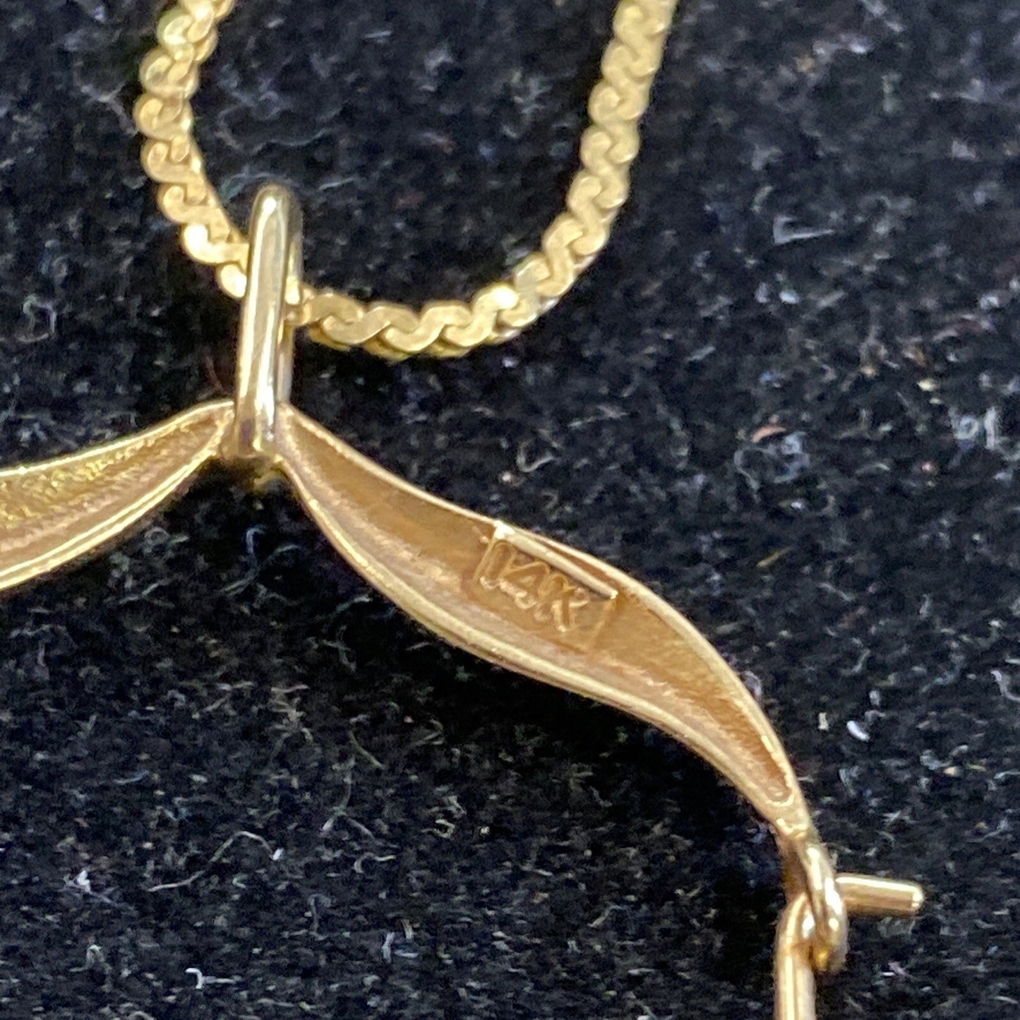 14K Necklace 36" w/ Charm Holder  & 2  Heart Pendants 8.3g CB7