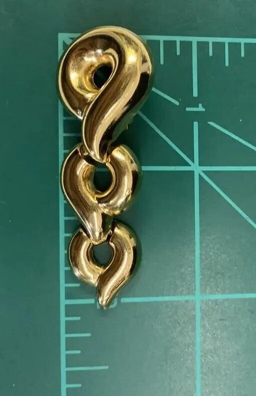 Erwin Pearl Gold Dangle Clip on Earrings