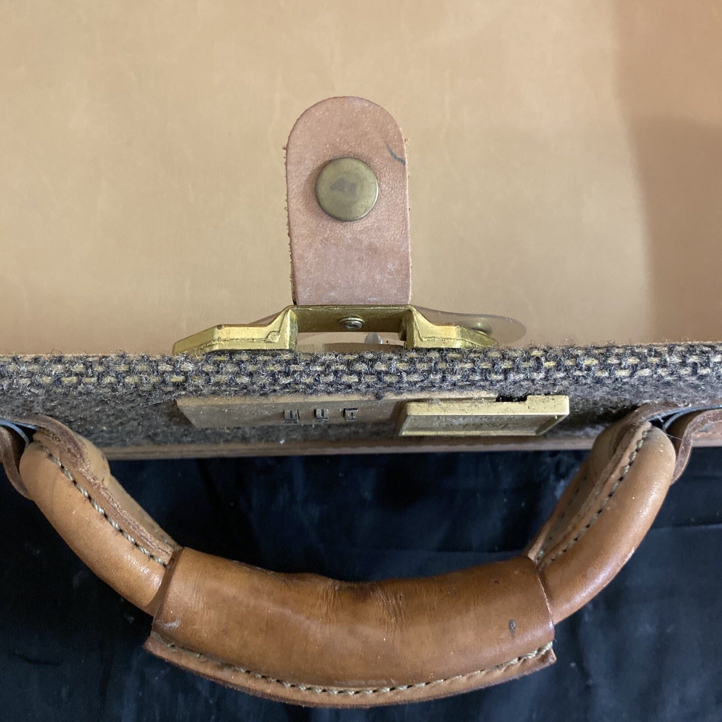 VTG HARTMANN Luggage 4400 BRIEFCASE Combination Tweed Leather