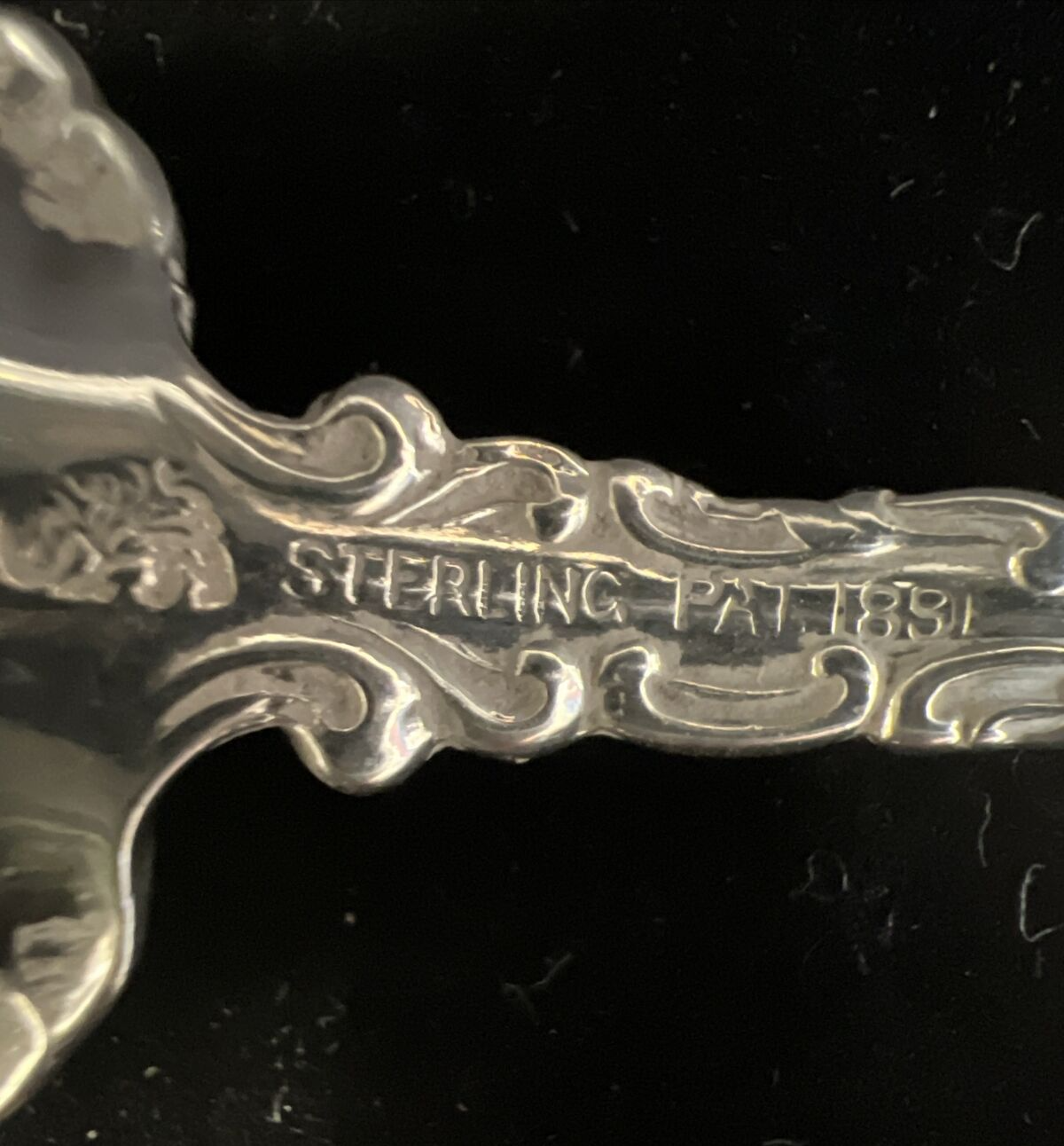 Louis XV Whiting Mfg. Pat. 1891 Sterling Grapefruit Spoon Mono Horace 5 1/4" 20g
