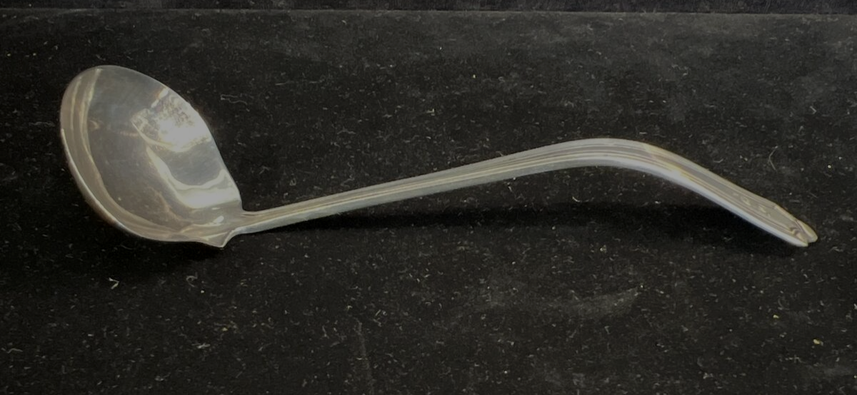 Manchester Silver Co.  Mary Warren Sterling Silver Cream Ladle Mono F 5 1/4" 15g