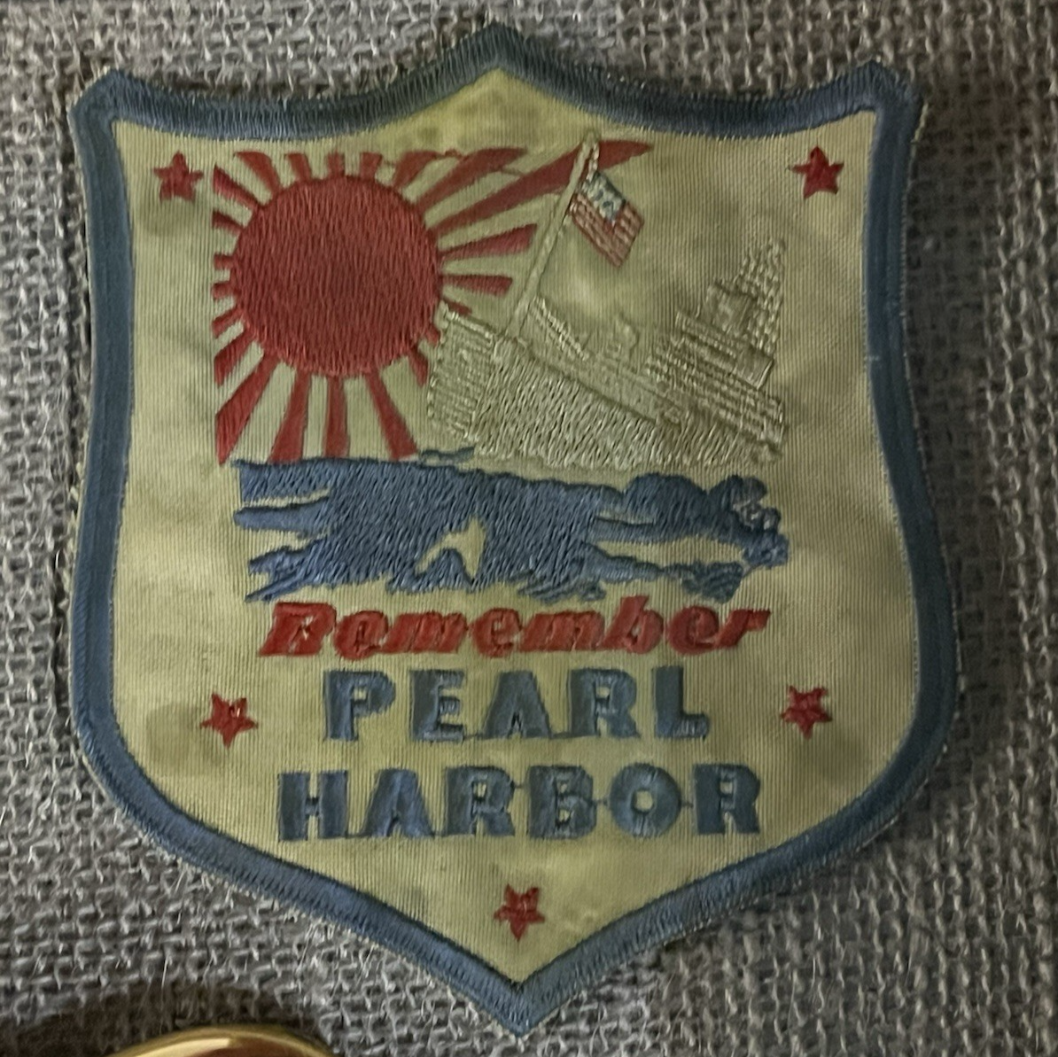 Marine Officer NCO Mameluke Sword & Scabbard 4 Patches Navy Badge in Shadow Box