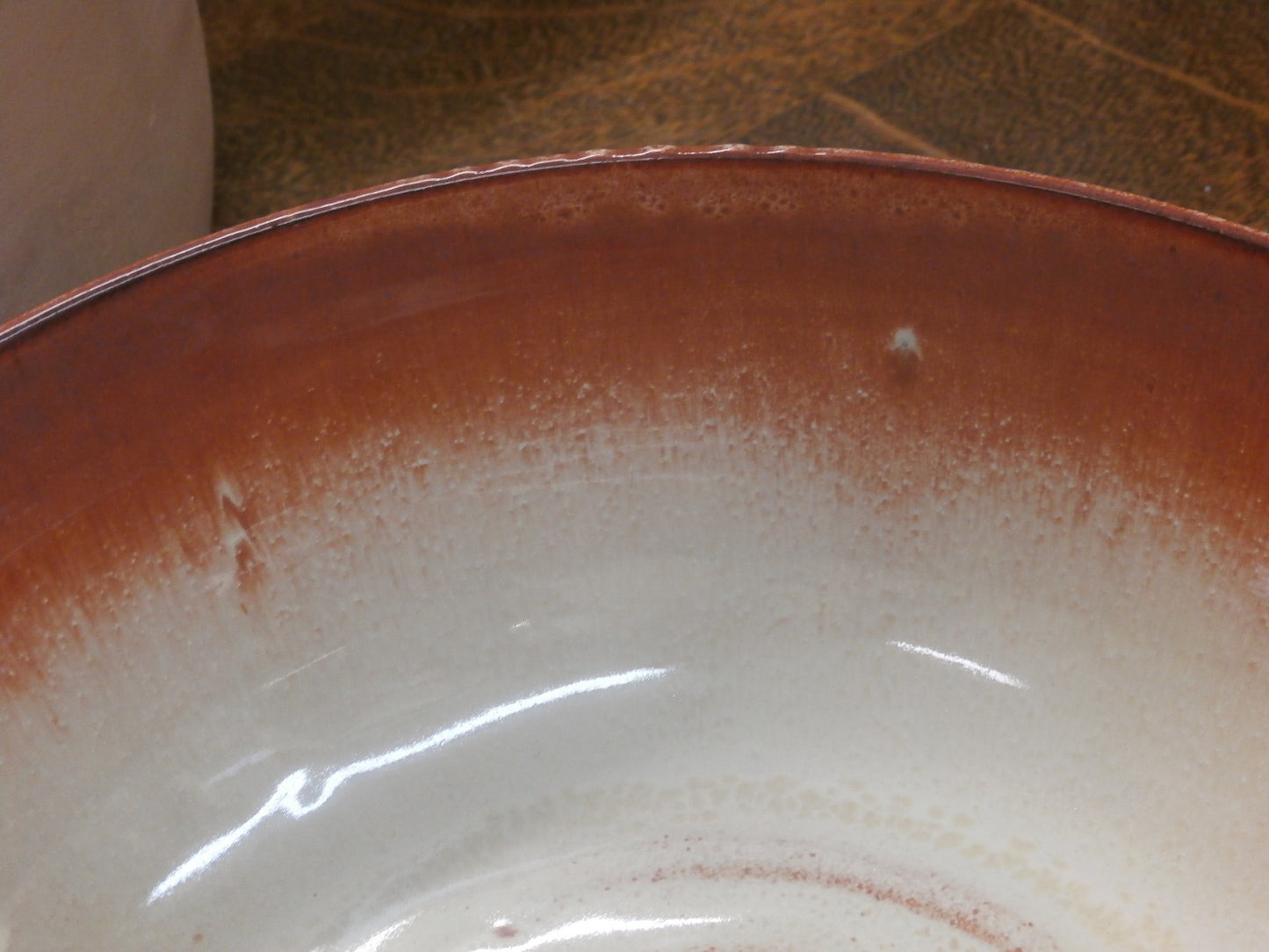French Vallauris  terracotta 2 handled 12"  bowl handmade perfect centerpiece