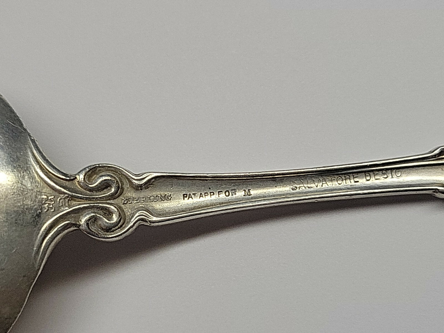 Violet By Whiting Sterling Silver Round Bowl Soup Spoon  Gumbo 6 7/8" 1905 Mono