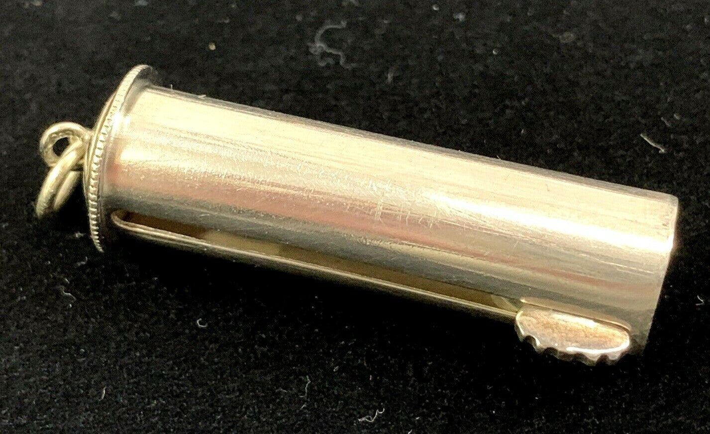 Antique Sterling Silver Lipstick Holder Pendant Chatelaine Edwardian English